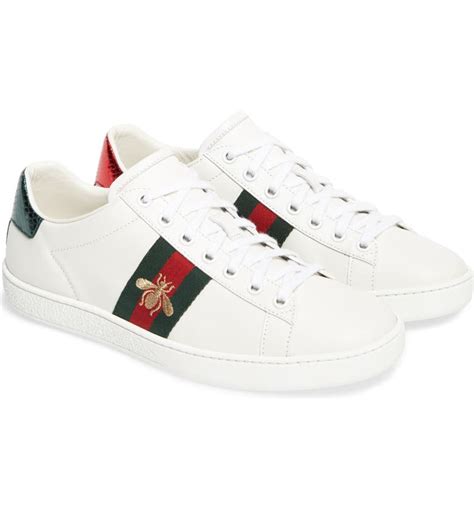 black and white leather gucci sneakers|Gucci sneakers at nordstrom.